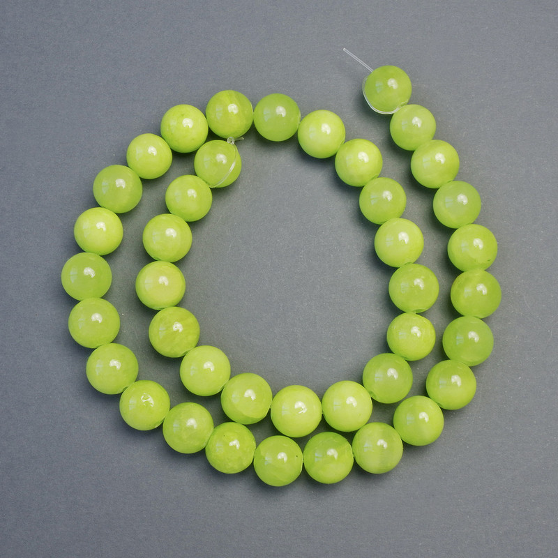 Onyx Beads Smooth Ball (Pressed), Diameter 10.5 mm, Length 39 cm on Thread