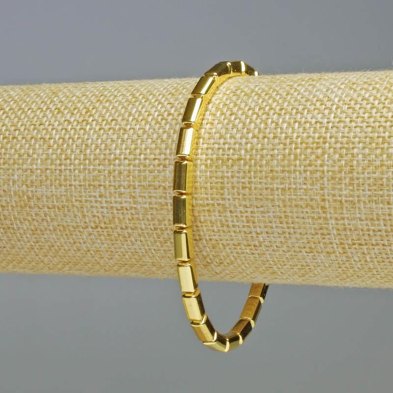 Gold Rectangular Hematite Bracelet