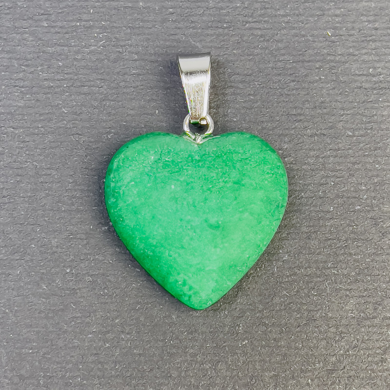 Heart Pendant with Chrysoprase