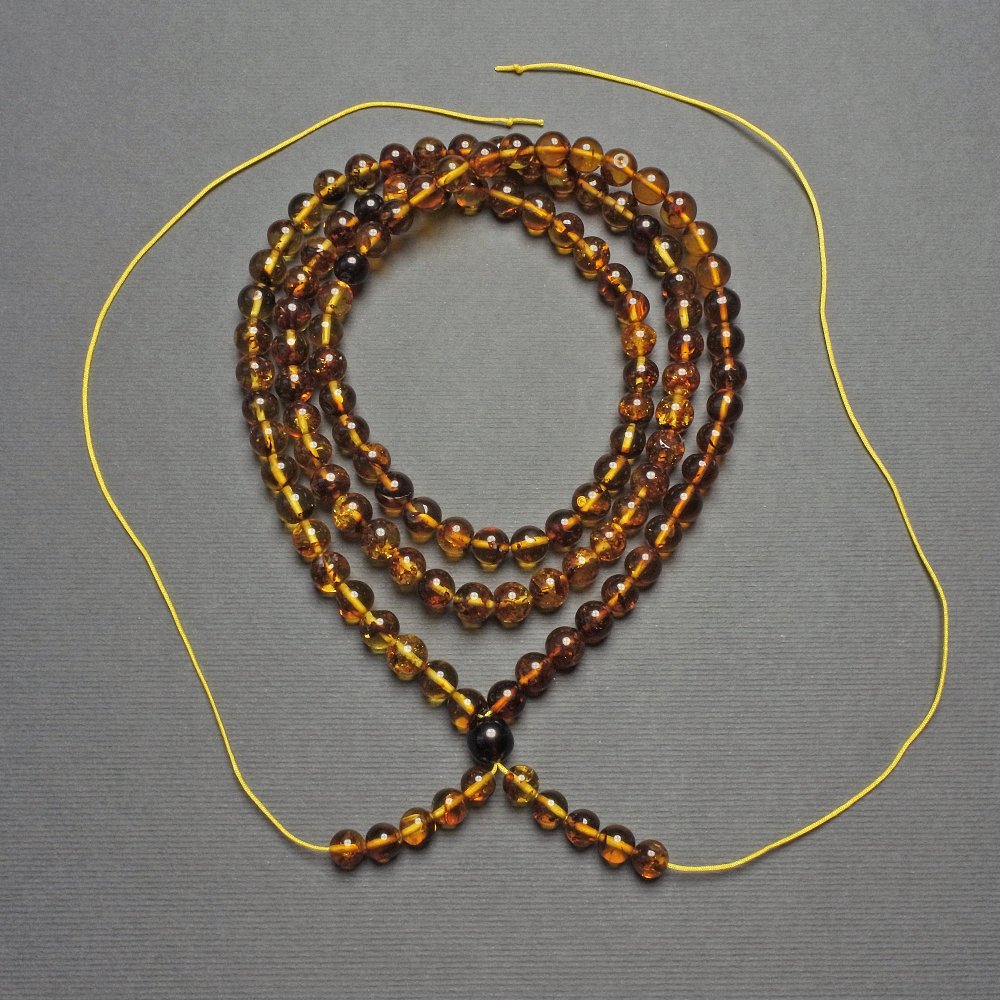 Bead blanks for long rosaries, amber necklaces, diameter 7 mm±, diameter 6 mm±, length 80–88 cm±
