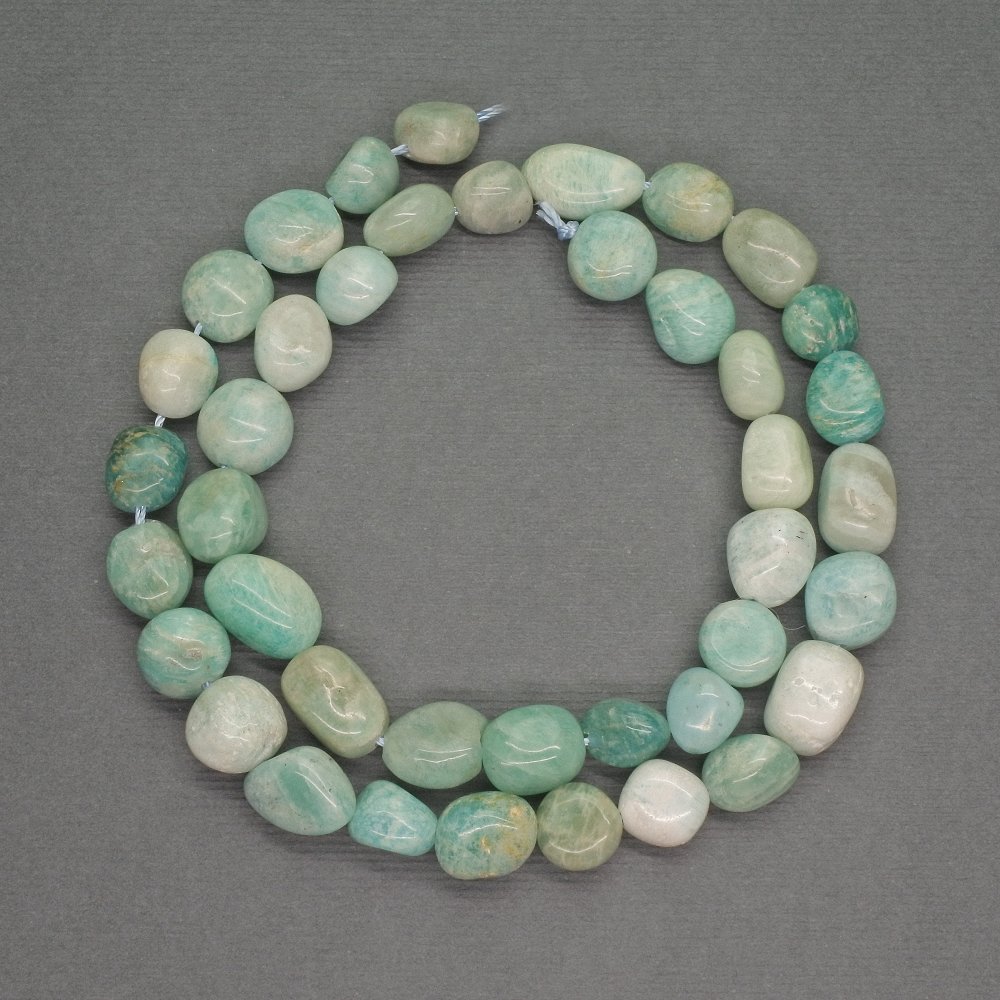 Faceted Amazonite natural stone beads, diameter 8x9 mm ±, length 40 cm ±