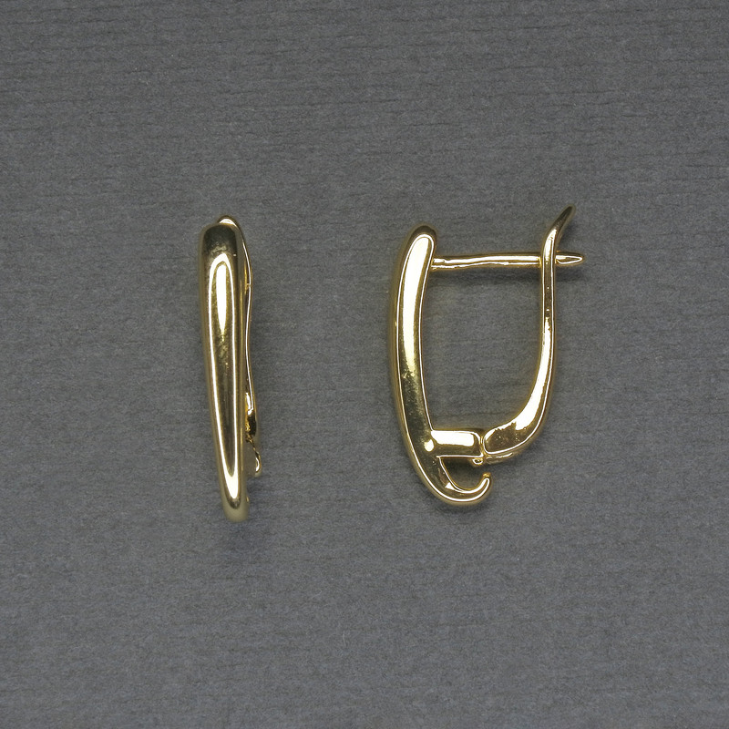 Gold-tone earring posts 18×3 mm - pair