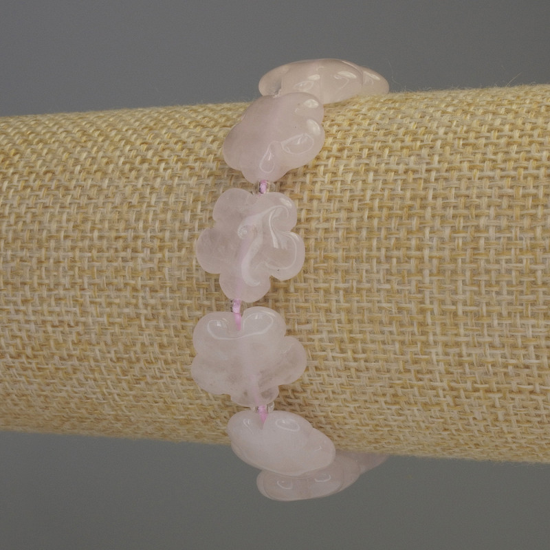 Pink Quartz Flower Bracelet
