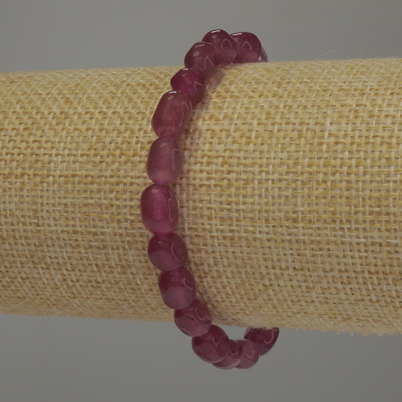 Faceted Tourmaline Bracelet, 10x7 mm Beads, 18 cm Stretch