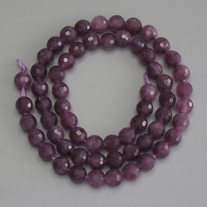 Tourmaline Beads, Faceted Round 6mm on Thread, Length 37 cm+