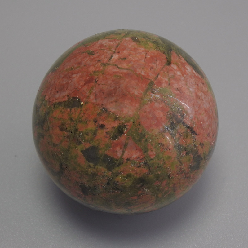Souvenir Sphere of Natural Heliotrope Stone, Diameter 30mm+