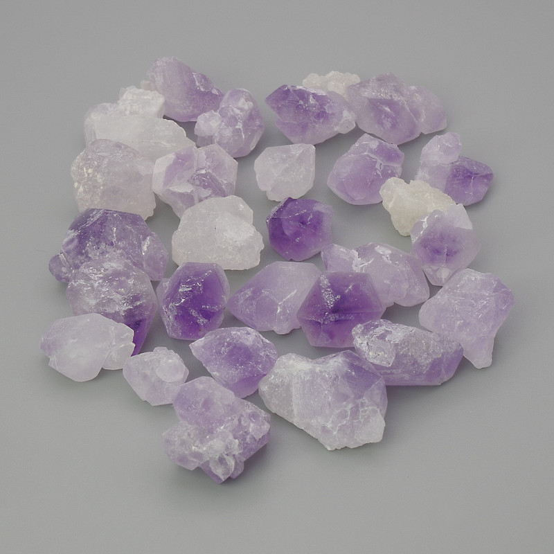 Souvenir natural amethyst raw stone ~ sizes 10-13×2-12 mm (+/-) Packaging 100 g (price per 100 g)