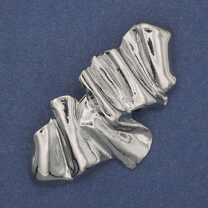 Брошка Акцент сріблястий метал 65х36мм+