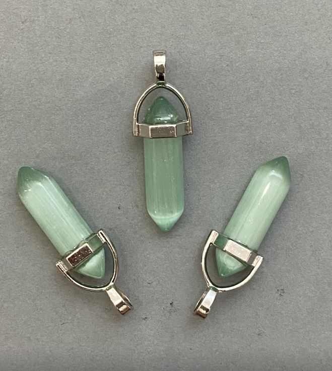 Кулон Котяче Око шестигранник кристал куля 8х31х41мм+