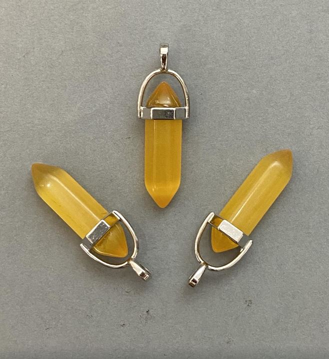 Cat's Eye Pendant, Hexagonal Crystal Sphere, 8x31x41 mm+