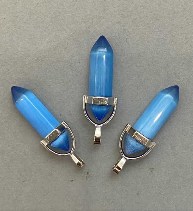 Cat's Eye Pendant Hexagonal Crystal Ball 8x31x41 mm+