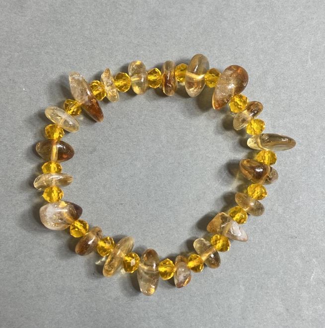 Bracelet with Citrine and Czech Glass