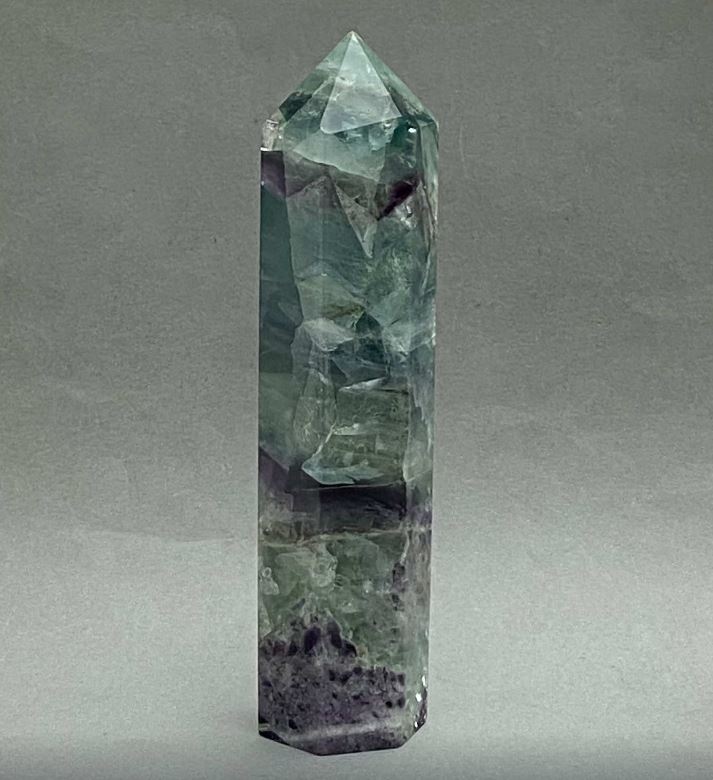 Natural fluorite souvenir pencil, 16x4 cm, ± weight 426 g
