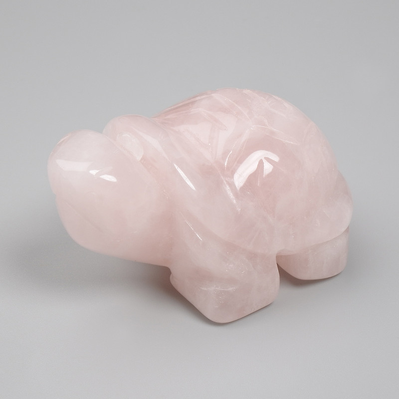 Pink Quartz Turtle Souvenir Statue 50x30x25mm+