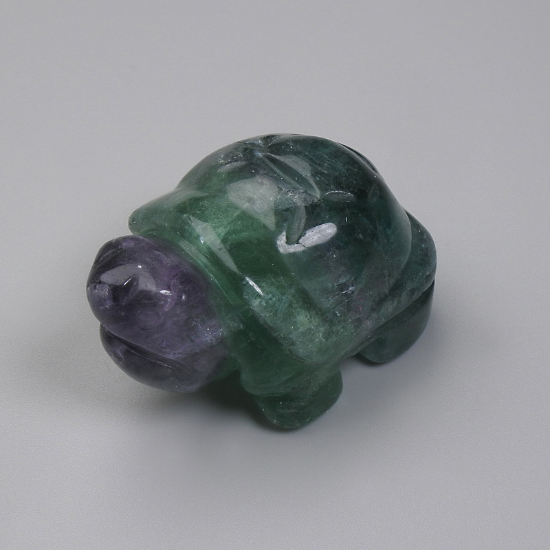 Fluorite Turtle Souvenir Figurine 43×30×21 mm+