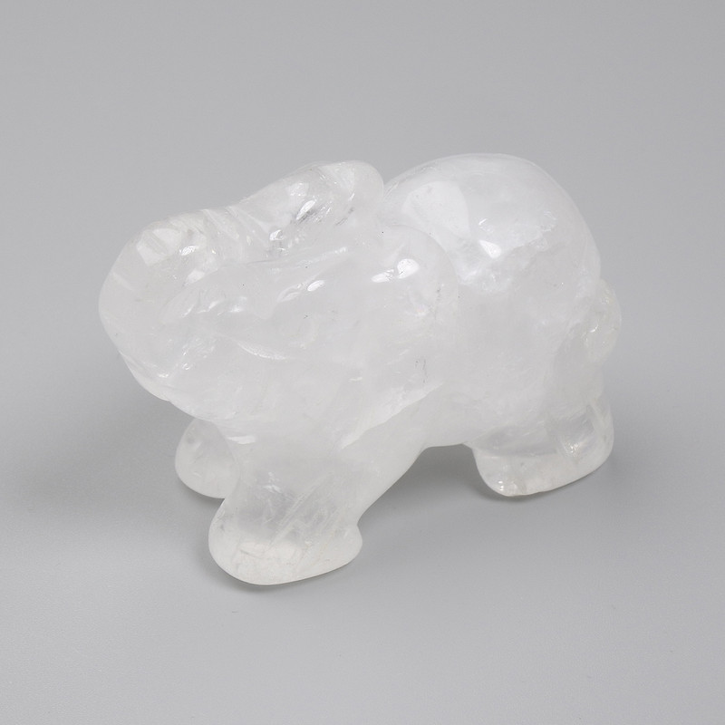 Souvenir Elephant Figurine in Rock Crystal, 55x35x26 mm+