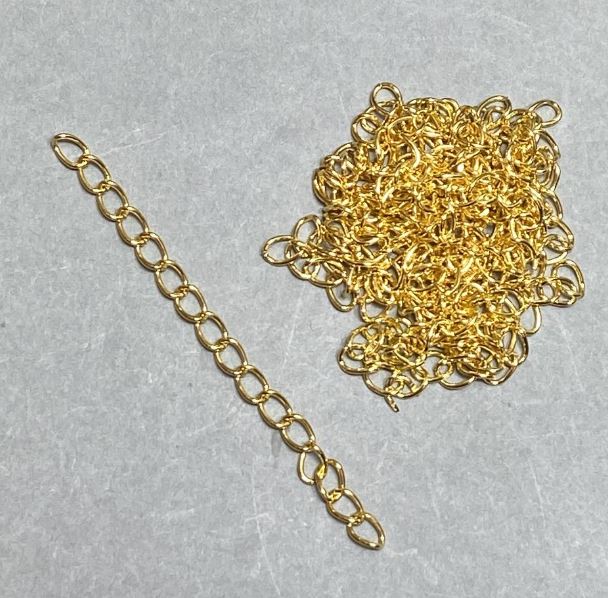 Additional Extension Chain 7 cm, Yellow Gold Finish (+/-)