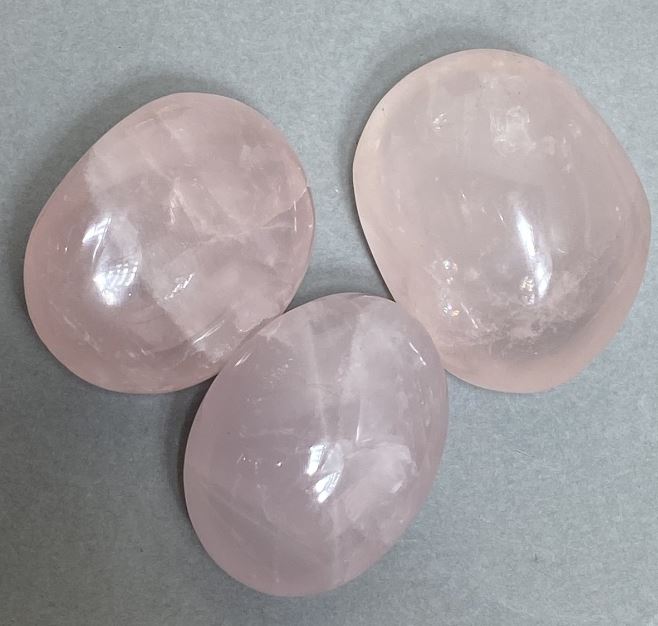 Pink Quartz Tumbled Natural Stone ~40x30 mm +/- assorted sizes, 124 g (natural imperfections)