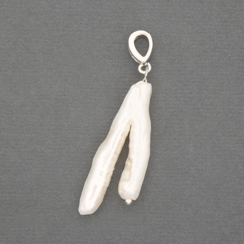 Кулон Перли барочні з відтінком "бензин" 21-33х15-17мм +-, довжина 40мм+- (асорті розмір)