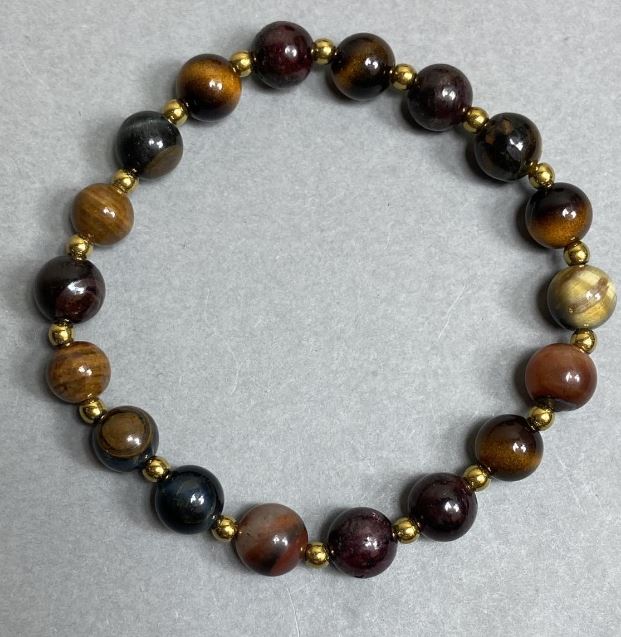 Bracelet with Tiger's Eye and Hematite