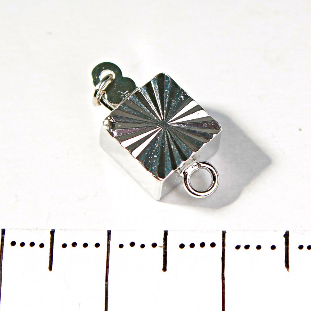 (18 мм) Замок браслетів з фіксатором квадратний