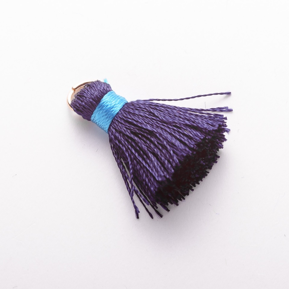 Craft blank for needlework: Mini Silk Brush with Ring 'Silk' L cm, diameter 5 mm, price per piece