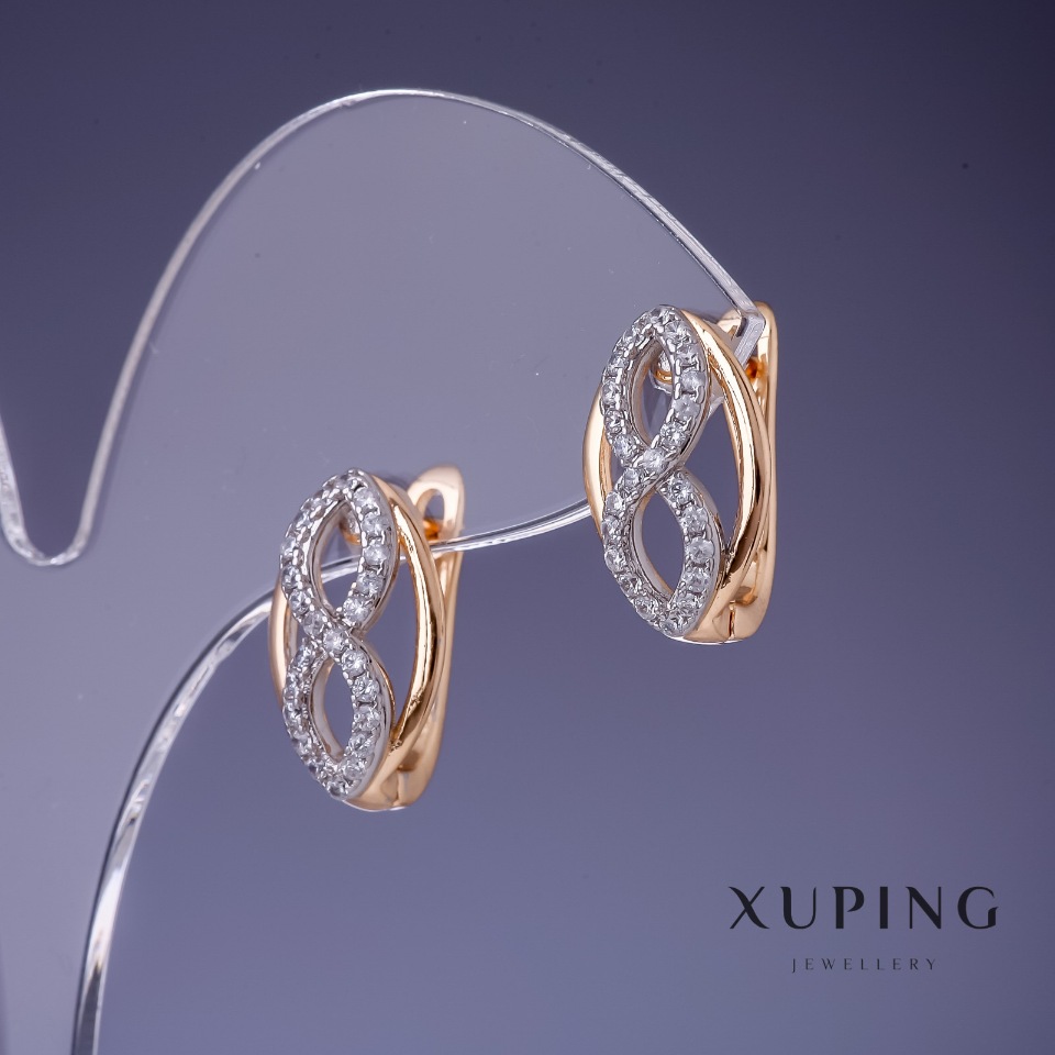 Xuping Infinity Earrings 18×9 mm '18K gold plating'
