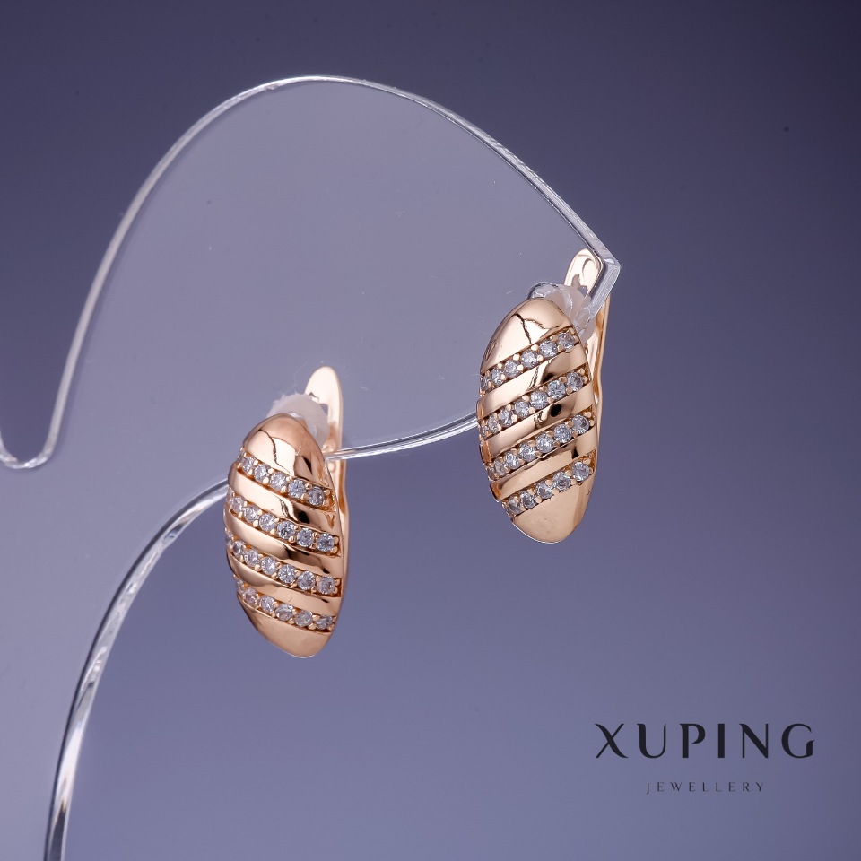 Earrings Xuping 14x8 mm '18K gold plating'