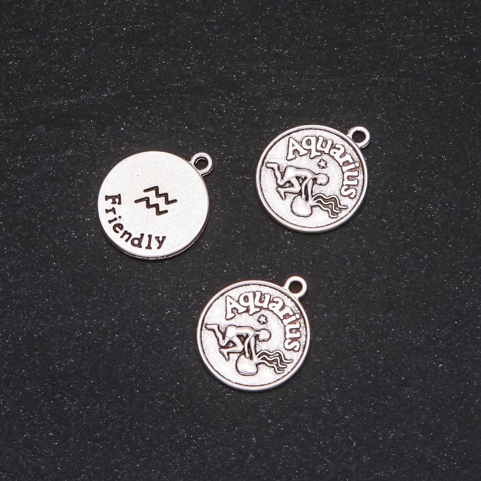 Pendant «Aquarius Zodiac», 17 mm diameter, packaging 20 g ± 11 pcs
