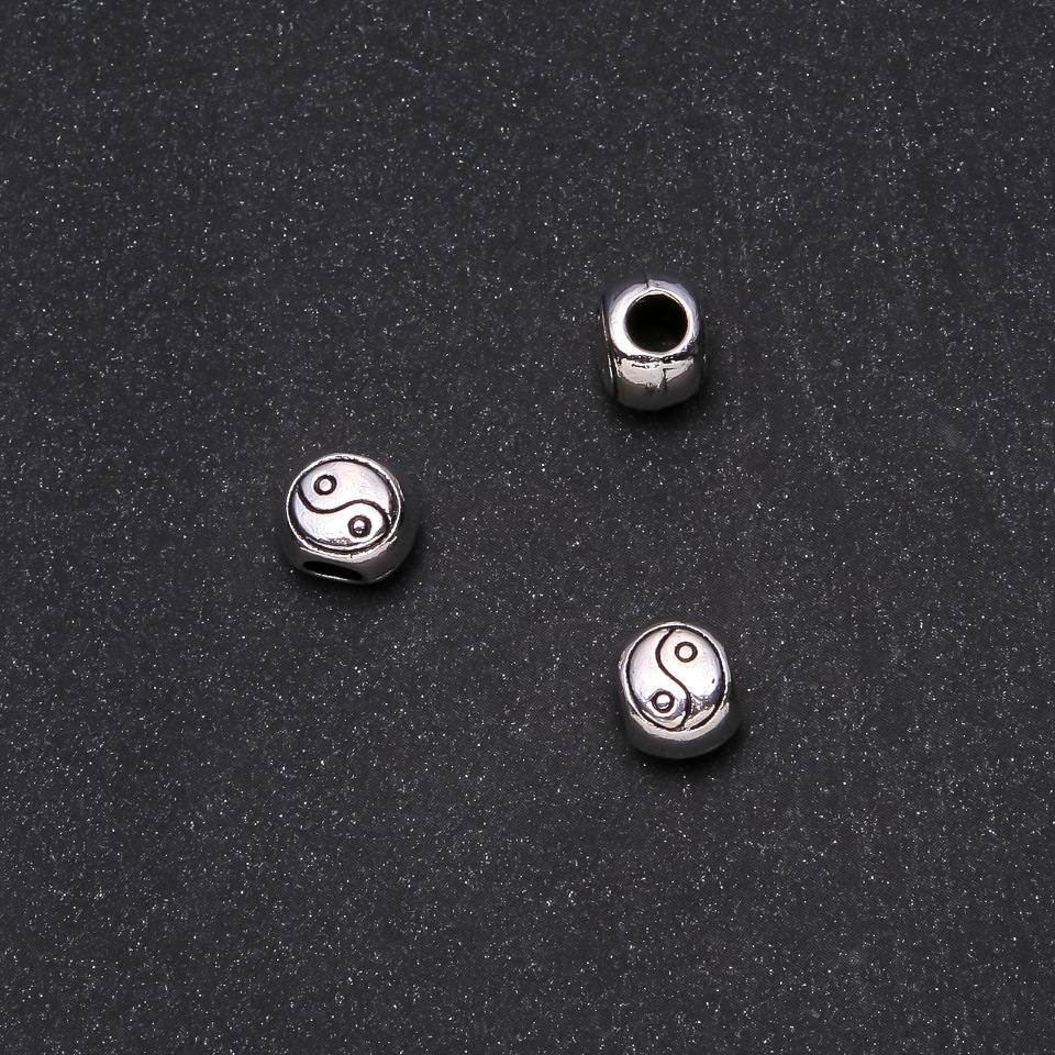 Pandora YinYang Bead Findings 10x8mm, hole 4mm, packaging 20 g +/- 10 pcs