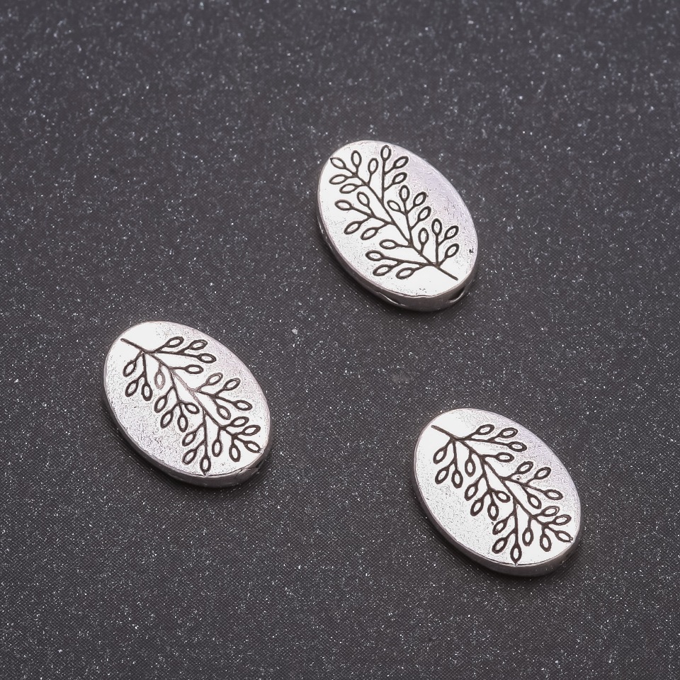 Bead-insert 'Twig', 14x10 mm diameter, hole diameter 1.5 mm, packaging 20 g ± 13 pcs