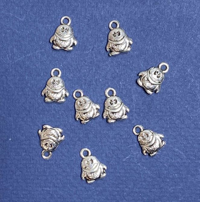 Penguin Pendant Findings, 10×13 mm, packaging 20 g ± 19 pcs