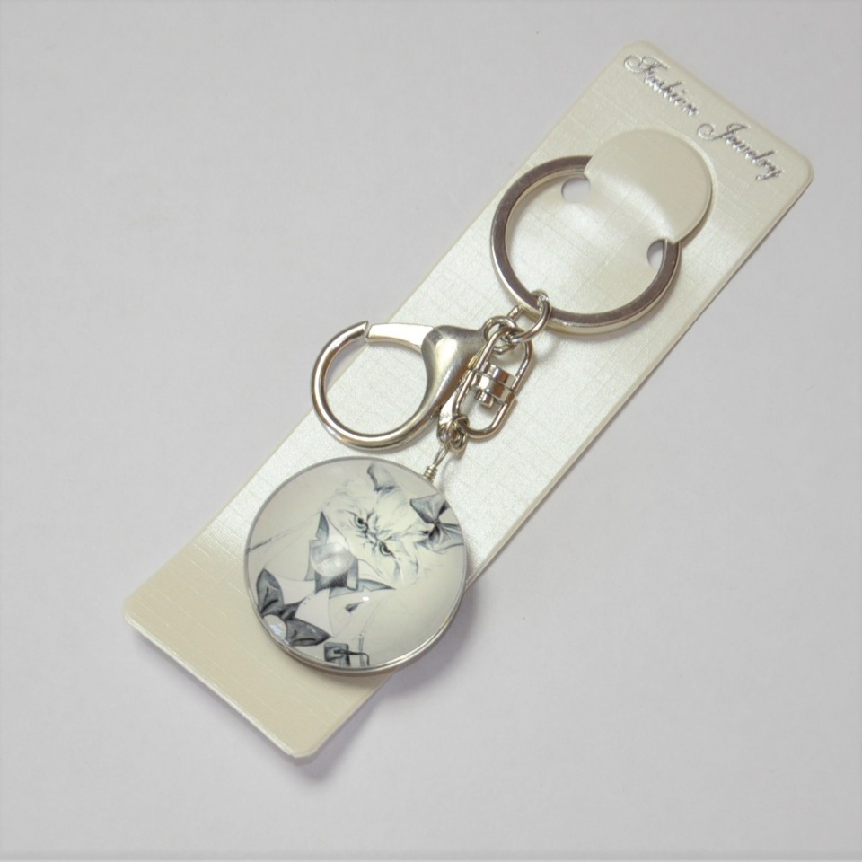 Keychain, diameter 3.5 cm, length 9 cm
