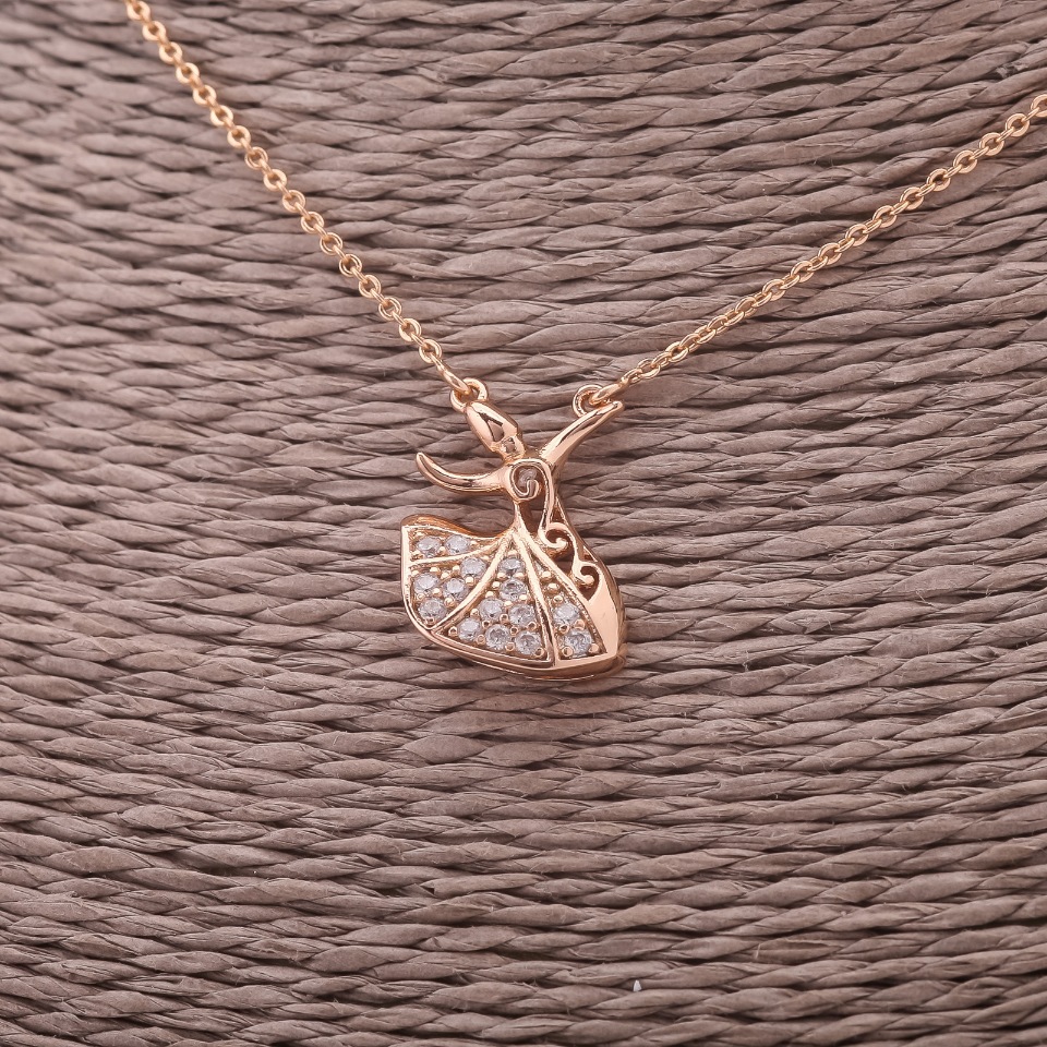 Ланцюжок Xuping з кулоном Танцівниця 13х18мм якірне плетіння, товщина 1, 4 мм, довжина 44-48см позолота