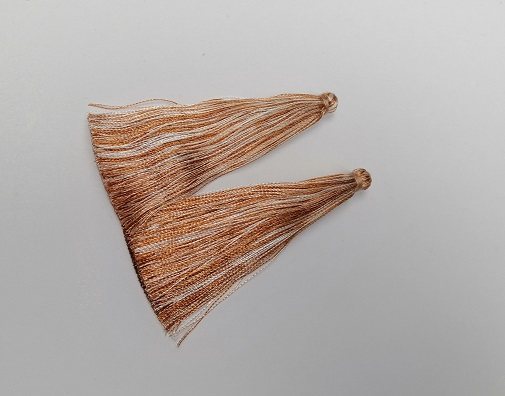 Craft supply brush 'Caramel Stripe', 7 cm long, 7 mm diameter, pair