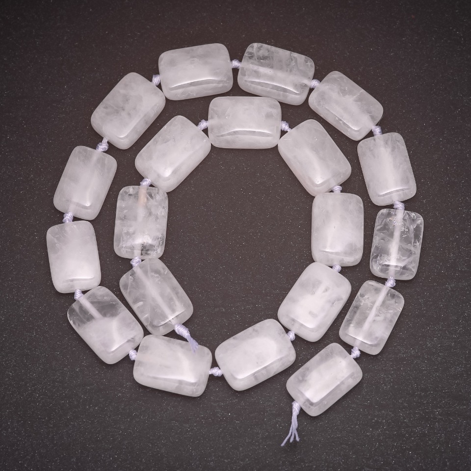 Bead base for rock crystal beads on thread, 13x18 mm (oval), length 42 cm