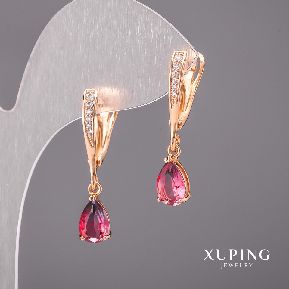 Xuping Chameleon Earrings 6x30mm, 18K Gold Plating