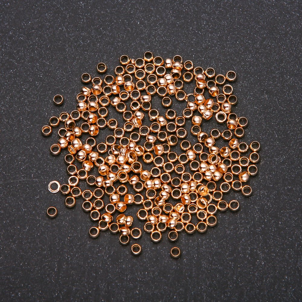 Crimp Fixers 'Zahipy', 3 mm diameter, gold color, 10g