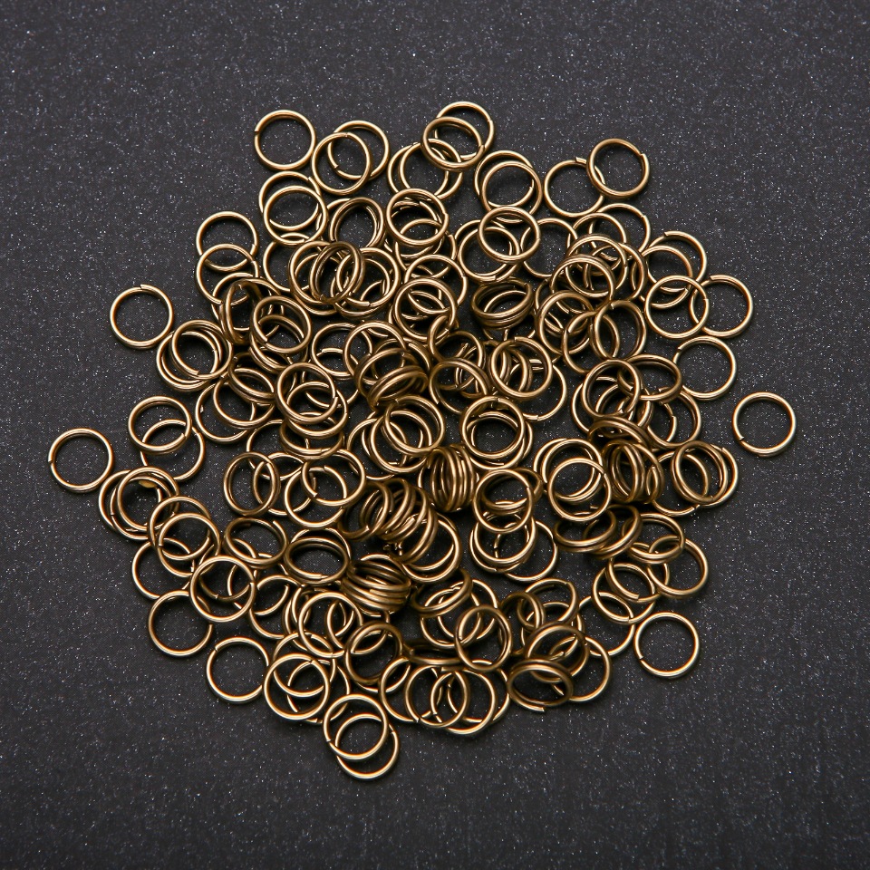 Bronze-colored jump ring, 7 mm diameter, 20 g pack