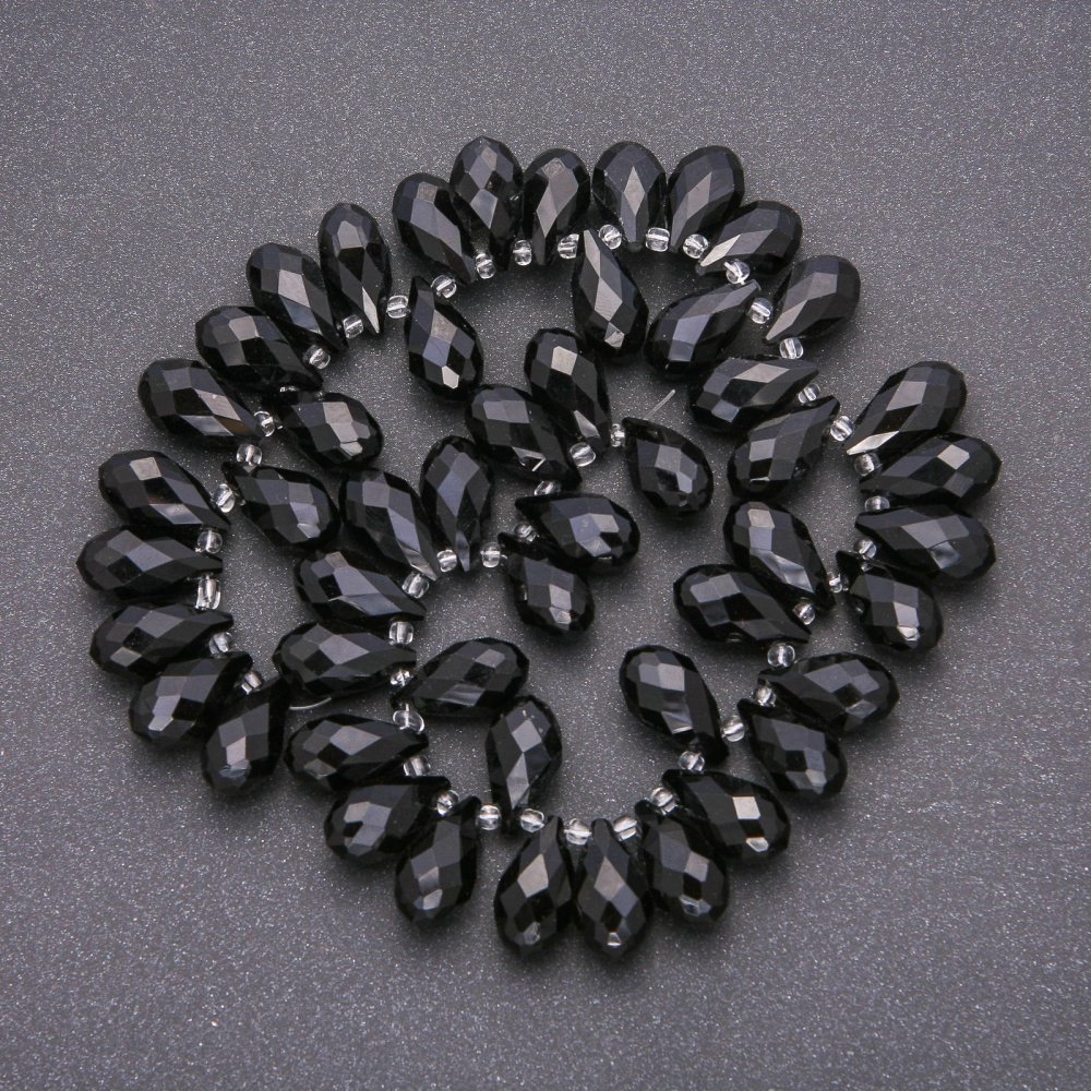 Beads Czech Crystal on a Thread - Butterfly Czech Crystal, diameter 10x18 mm (±), length 33 cm