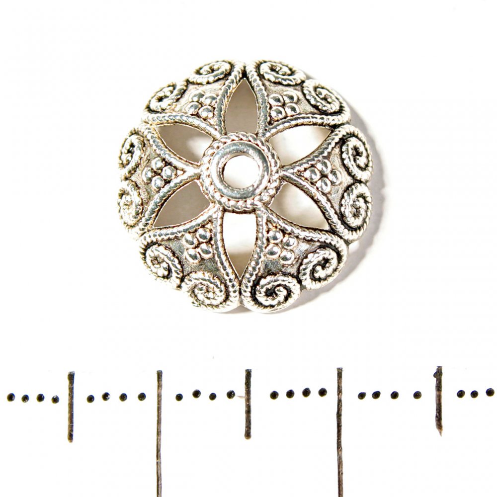 Bead Cap for Beads, 15mm Diameter, Packaging 20 g ± 21 pcs