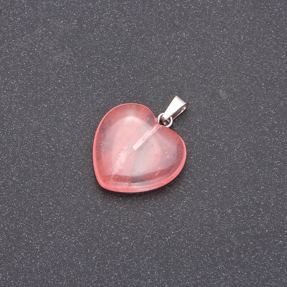 Heart-Shaped Tourmaline Pendant 19x19x26 mm (±)