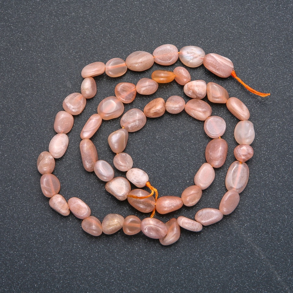 Beads on a thread of natural stone Selenite, faceted, 8x6 mm, length 40 cm +