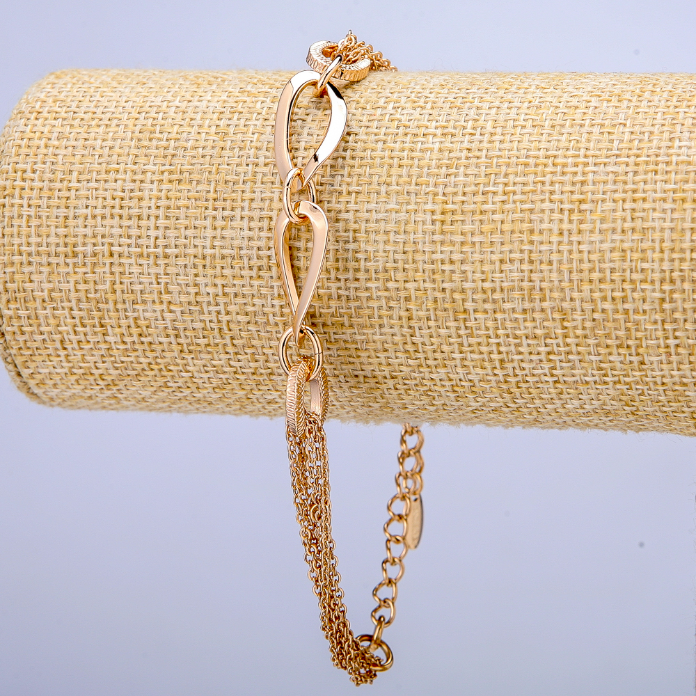 Xuping 18K Gold-Plated Bracelet, 8mm Thick, 20–25 cm Long