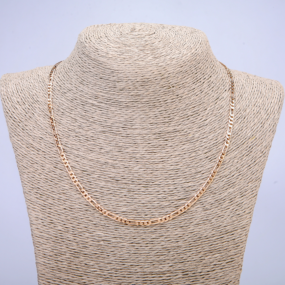 Chain Xuping with 18K Gold Plating, 3mm Thick, 50 cm Long