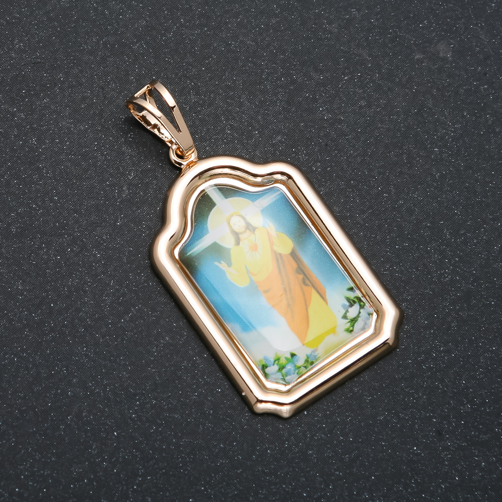 Pendant Xuping 18K Gold Plating Icon, diameter 38x20mm +