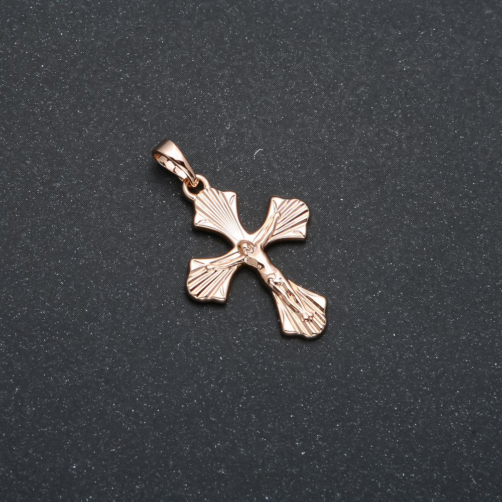 Xuping Pendant, 18K Gold Plating Cross, 29x18mm +