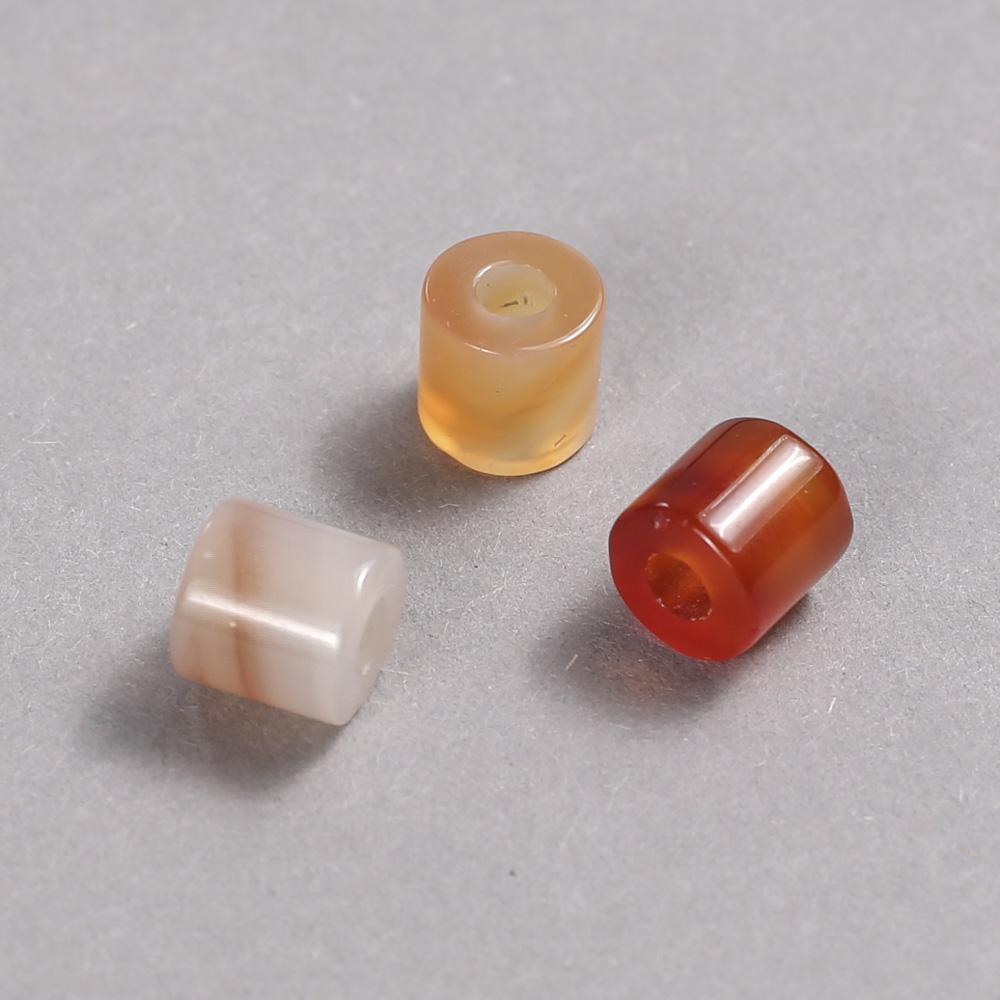 Pandora bead made of carnelian natural stone, 9x9mm, hole diameter 3.5 mm +