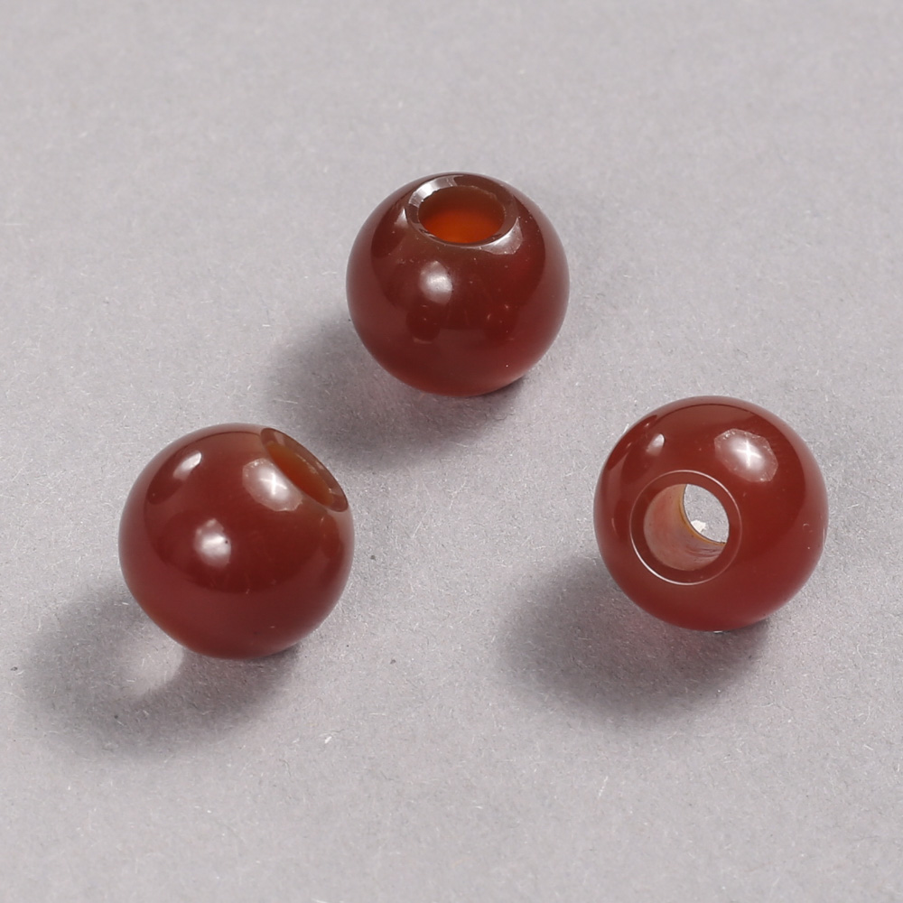 Намистина Пандора натуральний камінь Сердолік 14х12мм + -, діаметр отв-я-5, 5мм +