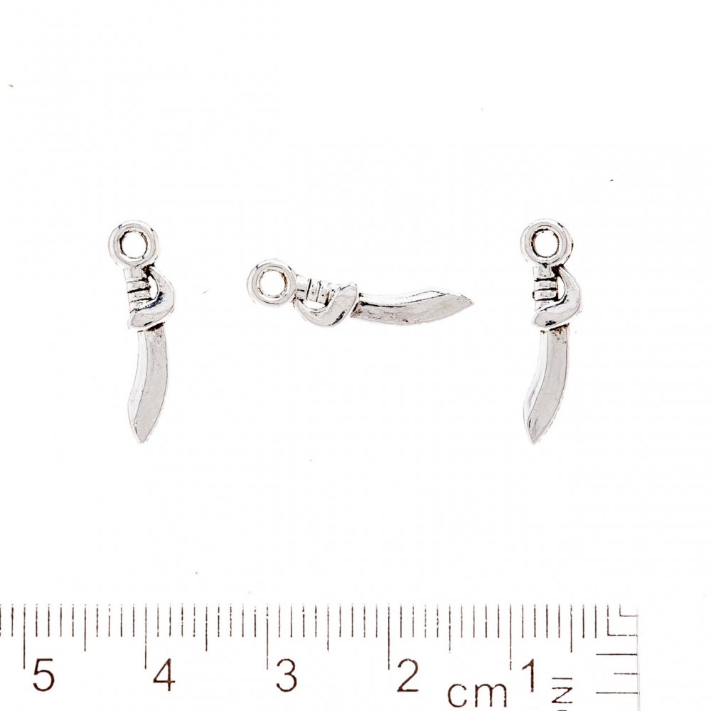 Pendant fittings 'Sword', silver color, 19x4 mm, packaging 20 g ± 53 pcs